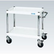 CSP-7562DSEW [CSパールワゴン 中量タイプ/均等耐荷重150kg/サイレントエラストマー車/H606mm/2段/移動式 W750×D500×H606mm]