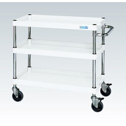 CSP-7573DSEW [CSパールワゴン 中量タイプ/均等耐荷重150kg/サイレントエラストマー車/H746mm/3段/移動式 W750×D500×H746mm]
