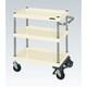 CSP-1073BRNUI [CSパールワゴン 中量タイプ/均等耐荷重150kg/ナイロンウレタン車/H740mm/3段/移動式/フットブレーキ付 W1000×D650×H740mm]