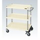CSP-6083BRNUI [CSパールワゴン 中量タイプ/均等耐荷重150kg/ナイロンウレタン車/H880mm/3段/移動式/フットブレーキ付 W600×D400×H880mm]