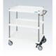 CSP-6083BRNUW [CSパールワゴン 中量タイプ/均等耐荷重150kg/ナイロンウレタン車/H880mm/3段/移動式/フットブレーキ付 W600×D400×H880mm]