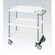 CSP-9083BRSEW [CSパールワゴン 中量タイプ/均等耐荷重150kg/サイレントエラストマー車/H880mm/3段/移動式/フットブレーキ付 W900×D600×H880mm]