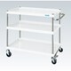 CSP-6083FSSEW [CSパールワゴン 中量タイプ/均等耐荷重150kg/サイレントエラストマー車/H880mm/3段/移動式/フロアストッパー付 W600×D400×H880mm]