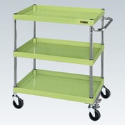 CSP-7583FSSE [CSパールワゴン 中量タイプ/均等耐荷重150kg/サイレントエラストマー車/H880mm/3段/移動式/フロアストッパー付 W750×D500×H880mm]