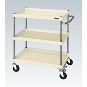CSP-1283FSSEI [CSパールワゴン 中量タイプ/均等耐荷重150kg/サイレントエラストマー車/H880mm/3段/移動式/フロアストッパー付 W1200×D600×H880mm]