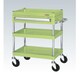 CSP-6073A [CSパールワゴン 中量タイプ/均等耐荷重130kg/ゴム車/H740mm/3段/移動式/引出し付 W600×D400×H740mm]