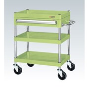 CSP-6083ASE [CSパールワゴン 中量タイプ/均等耐荷重130kg/サイレントエラストマー車/H880mm/3段/移動式/引出し付 W600×D400×H880mm]