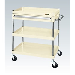 CSP-6083ASEI [CSパールワゴン 中量タイプ/均等耐荷重130kg/サイレントエラストマー車/H880mm/3段/移動式/引出し付 W600×D400×H880mm]