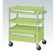 CSP-6082ACSE [CSパールワゴン 中量タイプ/均等耐荷重120kg/サイレントエラストマー車/H880mm/3段/移動式/引出し付 W600×D400×H880mm]
