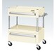 CSP-6072AC2I [CSパールワゴン 中量タイプ/均等耐荷重120kg/ゴム車/H740mm/2段/移動式/引出し付 W600×D400×H740mm]