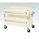 CSP-6072AC2SEI [CSパールワゴン 中量タイプ/均等耐荷重120kg/サイレントエラストマー車/H740mm/2段/移動式/引出し付 W600×D400×H740mm]