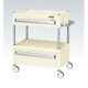 CSP-7572AC2NUI [CSパールワゴン 中量タイプ/均等耐荷重120kg/ナイロンウレタン車/H740mm/2段/移動式/引出し付 W750×D500×H740mm]