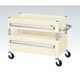 CSP-6083ACNUI [CSパールワゴン 中量タイプ/均等耐荷重120kg/ナイロンウレタン車/H880mm/3段/移動式/引出し付 W600×D400×H880mm]