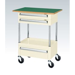 CSP-7581A2CTFSEI [CSパールワゴン 中量タイプ/均等耐荷重120kg/サカエリューム天板/サイレントエラストマー車/H900mm/1段＋天板付/移動式/引出し・天板付 W750×D500×H900mm]