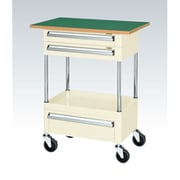 CSP-7581A2CTFSEI [CSパールワゴン 中量タイプ/均等耐荷重120kg/サカエリューム天板/サイレントエラストマー車/H900mm/1段＋天板付/移動式/引出し・天板付 W750×D500×H900mm]