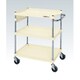 CSP-7583PSEI [CSパールワゴン 中量タイプ/均等耐荷重150kg/サイレントエラストマー車/H880mm/3段/移動式/パンチングパネル付 W750×D500×H880mm]