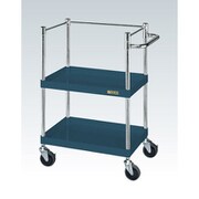 CSP-7582KSED [CSパールワゴン 中量タイプ/均等耐荷重100kg/サイレントエラストマー車/H880mm/2段/移動式/コボレ止め付 W750×D500×H880mm]