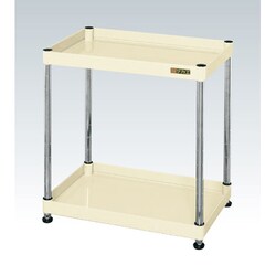 CSPN-6062I [CSパールワゴン 中量タイプ/均等耐荷重150kg/樹脂アジャスター付/H630mm/2段/固定式 W600×D400×H630mm]