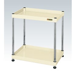 CSPN-7562I [CSパールワゴン 中量タイプ/均等耐荷重150kg/樹脂アジャスター付/H630mm/2段/固定式 W750×D500×H630mm]
