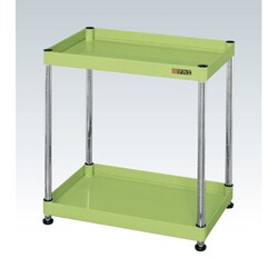 CSPN-9062 [CSパールワゴン 中量タイプ/均等耐荷重150kg/樹脂アジャスター付/H630mm/2段/固定式 W900×D600×H630mm]