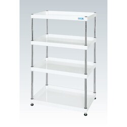CSPN-75154W [CSパールワゴン 中量タイプ/均等耐荷重150kg/樹脂アジャスター付/H1500mm/4段/固定式 W750×D500×H1500mm]