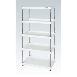 CSPN-90155W [CSパールワゴン 中量タイプ/均等耐荷重150kg/樹脂アジャスター付/H1500mm/5段/固定式 W900×D600×H1500mm]
