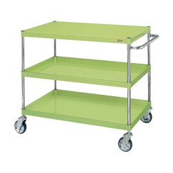 CSP-1083H [CSパールワゴン 重量タイプ/均等耐荷重400kg/ゴム車/H880mm/3段/移動式 W1000×D650×H880mm]