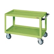 CSWA-906J [ニューCSスーパーワゴン 中量タイプ/均等耐荷重150kg/ゴム車/H660mm/2段/移動式 W900×D600×H660mm]