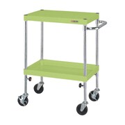 TCSP-7572 [CSパールワゴン 軽量タイプ/均等耐荷重75kg/ゴム車/H725～975mm/2段/移動式 W750×D500×H725～975mm]