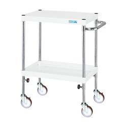 TCSP-7572NUW [CSパールワゴン 軽量タイプ/均等耐荷重75kg/ナイロンウレタン車/H725～975mm/2段/移動式 W750×D500×H725～975mm]