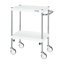 TCSP-9072NUW [CSパールワゴン 軽量タイプ/均等耐荷重75kg/ナイロンウレタン車/H725～975mm/2段/移動式 W900×D600×H725～975mm]