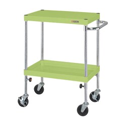 TCSP-9072SE [CSパールワゴン 軽量タイプ/均等耐荷重75kg/サイレントエラストマー車/H725～975mm/2段/移動式 W900×D600×H725～975mm]