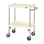 TCSP-6072SEI [CSパールワゴン 軽量タイプ/均等耐荷重75kg/サイレントエラストマー車/H725～975mm/2段/移動式 W600×D400×H725～975mm]