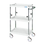 TCSP-9083W [CSパールワゴン 中量タイプ/均等耐荷重150kg/ゴム車/H850～1100mm/3段/移動式 W900×D600×H850～1100mm]