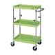 TCSP-9083NU [CSパールワゴン 中量タイプ/均等耐荷重150kg/ナイロンウレタン車/H850～1100mm/3段/移動式 W900×D600×H850～1100mm]