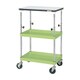 TCSP-6082TPNU [CSパールワゴン 中量タイプ/均等耐荷重150kg/ポリエステル天板/ナイロンウレタン車/H865～1115mm/2段＋天板付/移動式 W630×D430×H865～1115mm]