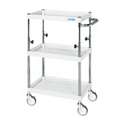TCSP-9083NUW [CSパールワゴン 中量タイプ/均等耐荷重150kg/ナイロンウレタン車/H850～1100mm/3段/移動式 W900×D600×H850～1100mm]