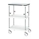 TCSP-6082TPSEW [CSパールワゴン 中量タイプ/均等耐荷重150kg/ポリエステル天板/サイレントエラストマー車/H865～1115mm/2段＋天板付/移動式 W630×D430×H865～1115mm]