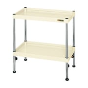 TCSPN-7572I [CSパールワゴン 軽量タイプ/均等耐荷重75kg/樹脂アジャスター付/H610～860mm/2段/固定式 W750×D500×H610～860mm]