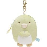 PB69302 すみっコぐらし ぬいぐるみリール付パスケース ぺんぎん？ [キャラクターグッズ]