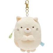 PB69304 すみっコぐらし ぬいぐるみリール付パスケース ねこ [キャラクターグッズ]