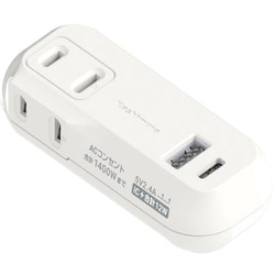 WM-26 [国内・海外兼用 2口電源タップ USB-TypeA 1ポート＆タイプC 1ポート 2.4A]