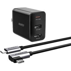USB急速充電器 Swift HDMI PD3.0（パワーデリバリー3.0）対応 65W USB-A×1/USB-C×1/HDMI×1 GaN搭載 画像出力対応 折りたたみ式プラグ採用 USB-C to Cケーブル付属（1m） ブラック PA-H60-BK