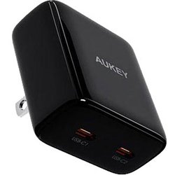 USB急速充電器 Minima Duo 35W USB PD（パワーデリバリー）対応 USB-C×2 GaN搭載 折りたたみ式プラグ採用 ブラック PA-U4-BK