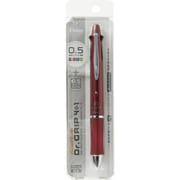 多機能ペン Dr.グリップ 4+1 油性ボールペン 0.5mm 極細 黒・赤・青・緑 シャープ0.5mm アッシュメタルボルドー(ブリスターパック) PBKHDF1SEF-ABO