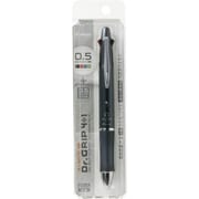 多機能ペン Dr.グリップ 4+1 油性ボールペン 0.5mm 極細 黒・赤・青・緑 シャープ0.5mm アッシュメタルネイビー（ブリスターパック） PBKHDF1SEF-ANV