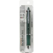 多機能ペン Dr.グリップ 4+1 油性ボールペン 0.5mm 極細 黒・赤・青・緑 シャープ0.5mm アッシュメタルオリーブ（ブリスターパック） PBKHDF1SEF-AOL