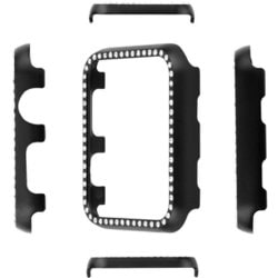 w00290bk2 [Apple Watch 40mm用 メタリックスワロフスキーフレーム BK]