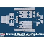 AT35084 1/35 WWII ドイツ タイガーI重戦車 後期生産型用ツィンメリットセット（トランペッター09540用） [プラモデル用パーツ]
