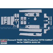 AT35081 1/35 WWII ドイツ タイガーI重戦車 中期生産型 オットー・カリウス搭乗車用ツィンメリットセット（タミヤ35202用） [プラモデル用パーツ]